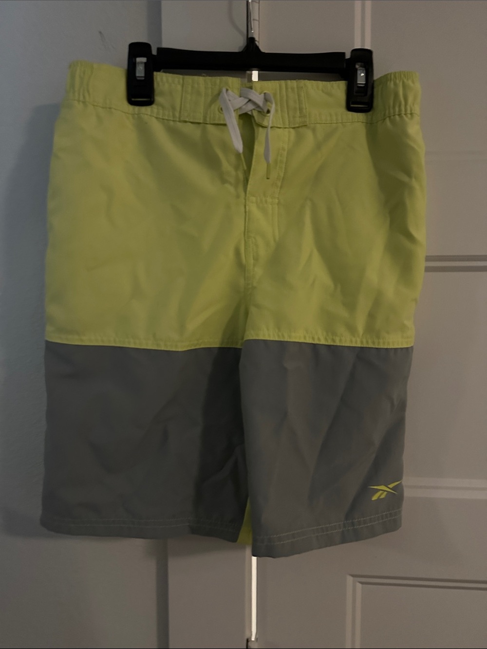 Reebok Youth Two-Tone Lime/Gray Swim Trunks
